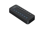 USB-Hubs - ORICO CT2U3-7AB 7x USB-A 3.0 Hub with Switches - Black USB-Hubs - USB 3.0 - 7 - Schwarz - CT2U3-7AB-EU-BK-BP-HU