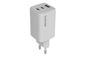 Handys - Adapter und Ladegeräte - Canyon 65W GaN Ladegerät 2xUSB-C + USB-A, Weiß - CNS-CUW65ACC