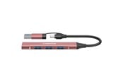 USB-Hubs - Canyon DS-02 4-in-1 USB-A/C Hub, Pink USB-Hubs - USB 3.0 - 4 - Pink - CNS-TDS02P