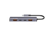 USB-Hubs - Canyon DS-18 5-in-1 USB-C Hub, Grau USB-Hubs - USB 3.0 - 5 - Grau - CNS-TDS18