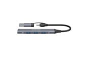 USB-Hubs - Canyon DS-02 4-in-1 USB-A/C Hub, Grau USB-Hubs - USB 3.0 - 4 - Grau - CNS-TDS02G