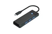 USB-Hubs - ORICO PAPW3AT-C3 USB Hub 4-port 3x USB-A 3.0 with microSD/SD card reader 1 m - black USB-Hubs - USB 3.0 - 4 - Schwarz - PAPW3AT-C3-10-BK-EP