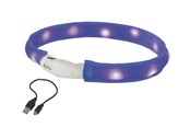 Hunde - Nobby LED halsbånd wide VISIBLE L Blå - L77028