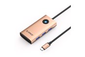 USB-Hubs - ORICO PW11 6in1 USB-C Docking Station 3x USB-A 3.0 1x USB-C 3.0 1x USB-C PD 100W 1x HDMI 4K 30Hz - Rose Gold USB-Hubs - USB 3.0 - 6 - PW11-6P-RG-EP