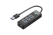 USB-Hubs - ORICO PW3UR25-U3 USB Hub 4-Port 3x USB-A 3.0 1x RJ45 2.5G Ethernet 1 m - Black USB-Hubs - USB 3.0 - 4 - Schwarz - PW3UR25-U3-10-BK-EP