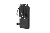 Powerbank (Akku) - Wozinsky W11-B 10000mAh 10W Powerbank with Built-in Cables and Flashlight - Black - 10000 mAh - 5907769388095