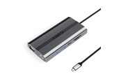 USB-Hubs - ORICO XDR 12in1 USB-C Docking Station USB-A USB-C HDMI 4K VGA RJ45 Gigabit PD 100W SD and microSD Card Reader - Gray USB-Hubs - USB 3.1 - 12 - Grau - XDR-X22-GY-BP