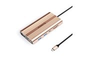 USB-Hubs - ORICO XDR 12-in-1 USB-C Docking Station USB-A USB-C HDMI 4K VGA RJ45 Gigabit PD 100W SD and microSD Card Reader - Rose Gold USB-Hubs - USB 3.1 - 12 - XDR-X22-RG-BP