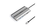 USB-Hubs - ORICO XDR 12in1 USB-C Docking Station USB-A USB-C 2x HDMI 4K 60Hz DisplayPort 4K 60Hz RJ45 Gigabit PD 100W SD and microSD Card Reader - Silver USB-Hubs - USB 3.1 - 12 - Grau - XDR-X33-SV-BP
