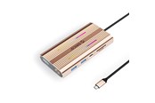 USB-Hubs - ORICO XDR 12in1 RGB USB-C Docking Station USB-A USB-C 2x HDMI 4K 60 Hz DisplayPort 4K 60 Hz RJ45 Gigabit PD 100W SD and microSD Card Reader - Rose Gold USB-Hubs - USB 3.1 - 12 - XDR-X3-RG-BP