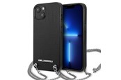 Handys - Cover & Cases - Karl Lagerfeld KLHCP13SPMK iPhone 13 mini 5.4 "hardcase black / black Leather Textured and Chain - 3666339049928