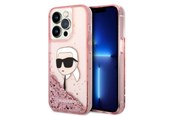 Handys - Cover & Cases - Karl Lagerfeld Glitter Karl's Head case for iPhone 14 Pro - pink - 3666339086909