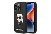 Handys - Cover & Cases - Karl Lagerfeld Silicone Ikonik case for iPhone 14 Pro - black - 3666339086589