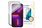 Handys - Schutzfolie - Wozinsky 2 Stk. Vollbild-Schutzglas mit Rahmen Case Friendly Full Glue iPhone 15 Pro Max - schwarz - 9145576280294