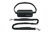Sport & Fitness - Wozinsky WPST-01 Hüftgürtel mit Tasche und elastischer Leine zum Laufen mit einem Hund - Schwarz - 5907769384974
