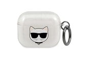 Handys - Anderes Zubehör - Karl Lagerfeld Glitter Choupette case for AirPods 3 - silver - 3666339009151