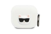 Handys - Anderes Zubehör - Karl Lagerfeld Silicone Choupette Case for AirPods 3 - White - 3666339009373
