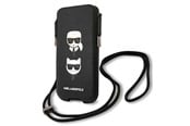 Handys - Cover & Cases - Karl Lagerfeld Saffiano Ikonik Karl&Choupette Head 6.1'' Handbag - Black - 3666339018696