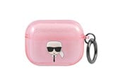 Handys - Anderes Zubehör - Karl Lagerfeld Glitter Karl's Head Case for AirPods Pro - Pink - 3666339030322