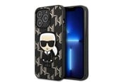 Handys - Cover & Cases - Karl Lagerfeld KLHCP13LPMNIKBK iPhone 13 Pro / 13 6.1" hardcase black/black Monogram Ikonik Patch - 3666339049386