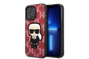 Handys - Cover & Cases - Karl Lagerfeld KLHCP13LPMNIKPI iPhone 13 Pro / 13 6.1" hardcase red/red Monogram Ikonik Patch - 3666339049423