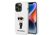 Handys - Cover & Cases - Karl Lagerfeld Silicone Ikonik case for iPhone 14 Pro Max - white - 3666339086633