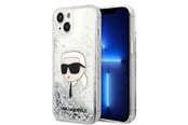 Handys - Cover & Cases - Karl Lagerfeld KLHCP14MLNKHCH iPhone 14 Plus 6.7" silver/silver hardcase Glitter Karl Head - 3666339086855