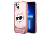 Handys - Cover & Cases - Karl Lagerfeld Glitter Choupette Head case for iPhone 14 Plus - pink - KLHCP14MLNCHCP