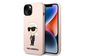 Handys - Cover & Cases - Karl Lagerfeld KLHMP14MSNIKBCP iPhone 14 Plus 6.7" hardcase pink/pink Silicone Ikonik Magsafe - 3666339087654