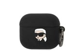 Handys - Anderes Zubehör - Karl Lagerfeld Silicone Karl Head 3D Case for AirPods 3 - Black - 3666339087821