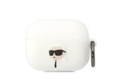 Handys - Anderes Zubehör - Karl Lagerfeld KLAPRUNIKH AirPods Pro cover white/white Silicone Karl Head 3D - 3666339087845