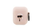 Handys - Anderes Zubehör - Karl Lagerfeld KLA2RUNIKP AirPods 1/2 cover pink/pink Silicone Karl Head 3D - 3666339087869