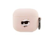 Handys - Anderes Zubehör - Karl Lagerfeld KLA3RUNCHP AirPods 3 cover pink/pink Silicone Choupette Head 3D - 3666339087975