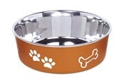 Hunde - Nobby Rustfi skål FUSION skridsikker 1800 ml Brun - L73831