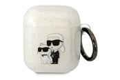 Handys - Anderes Zubehör - Karl Lagerfeld KLA2HNKCTGT Airpods 1/2 cover transparent Gliter Karl&Choupette - 3666339088101