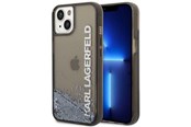 Handys - Cover & Cases - Karl Lagerfeld Liquid Glitter Elong case for iPhone 14 Plus - black - 3666339091552