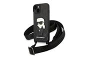 Handys - Cover & Cases - Karl Lagerfeld KLHCP14SSTKMK iPhone 14 6.1" black/black hardcase Monogram Ikonik Patch - 3666339098650