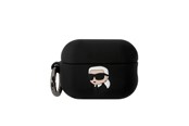 Handys - Anderes Zubehör - Karl Lagerfeld KLAP2RUNIKK AirPods Pro 2 cover black/black Silicone Karl Head 3D - 3666339099237