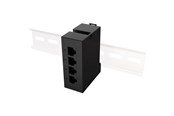 Switches - Lanberg Switch PoE Extender DIN-GE4-BT-90W 1xIN 3xOUT Gigabit Ethernet DIN Rail BT 90W Metal Clips - DIN-GE4-BT-90W