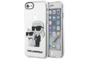 Handys - Cover & Cases - Karl Lagerfeld KLHCI8HNKCTGT iPhone 7/8/ SE 2020 / SE 2022 transparent hardcase Gliter Karl&Choupette - 3666339118822