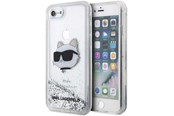 Handys - Cover & Cases - Karl Lagerfeld KLHCI8LNHCCS iPhone 7/8/ SE 2020/2022 silver/silver hardcase Glitter Choupette Head - 3666339118853
