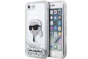 Handys - Cover & Cases - Karl Lagerfeld KLHCI8LNKHCH iPhone 7/8/ SE 2020/2022 silver/silver hardcase Glitter Karl Head - 3666339118860
