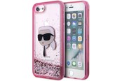 Handys - Cover & Cases - Karl Lagerfeld KLHCI8LNKHCP iPhone 7/8/ SE 2020/2022 pink/pink hardcase Glitter Karl Head - 3666339118877