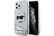 Handys - Cover & Cases - Karl Lagerfeld KLHCP12MLNHCCS iPhone 12/ 12 Pro 6.1" silver/silver hardcase Glitter Choupette Head - 3666339119058