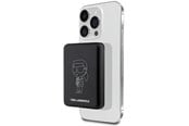 Powerbank (Akku) - Karl Lagerfeld Ikonik MagSafe 5W 3000mAh Inductive Power Bank - Black - 3000 mAh - 3666339126964