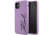 Handys - Cover & Cases - Karl Lagerfeld KLHCN61SKSVGU iPhone 11 / Xr 6.1" purple/purple hardcase Silicone Signature - 3666339130602