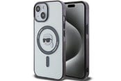 Handys - Cover & Cases - Karl Lagerfeld KLHMP15SHKHNOTK iPhone 15 6.1" transparent hardcase IML Karl`s Head MagSafe - 3666339161910