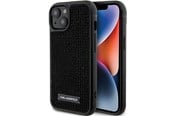 Handys - Cover & Cases - Karl Lagerfeld Rhinestone Logo Metal Plate case for iPhone 15 - black - 3666339163112