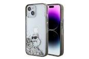 Handys - Cover & Cases - Karl Lagerfeld Liquid Glitter Choupette case for iPhone 15 - transparent - 3666339164195