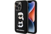 Handys - Cover & Cases - Karl Lagerfeld Silicone Karl&Choupette Head case for iPhone 15 Pro Max - black - 3666339164829